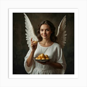 Angel With Bread Art Print