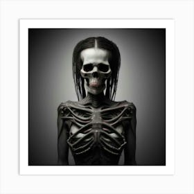 Skeleton Woman Art Print