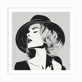 Girl In A Hat 3 Art Print