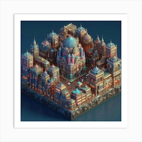 Pixel City 1 Art Print