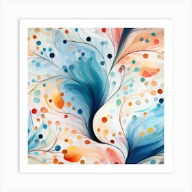 Abstract Floral Pattern 1 Art Print