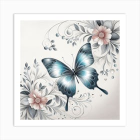 Decorative Art Butterfly I Art Print