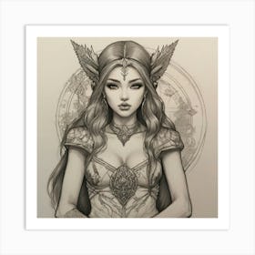 Elven Woman Art Print