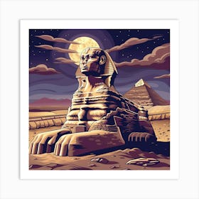 A Sphinx In Giza Vector Design Illustration 1719991720 2 Art Print