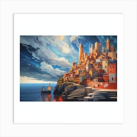 City By The Sea Art Print