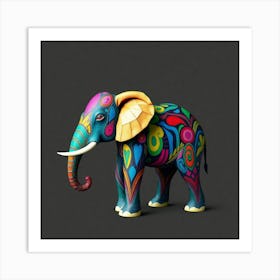 Colorful Elephant Art Print