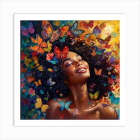 Butterfly Girl 8 Art Print