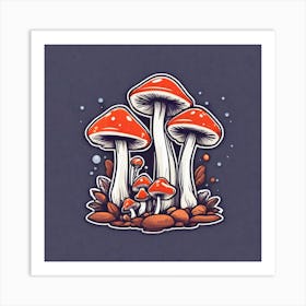 Mushroom Forest 16 Art Print