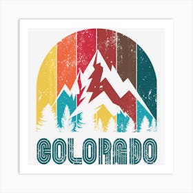 Retro Colorado Women And Kids Art Print