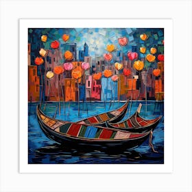 Venice Gondolas 4 Art Print