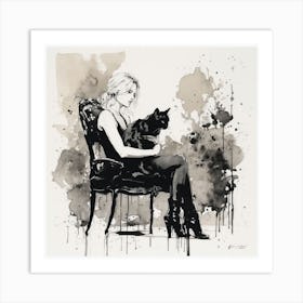 'Black Cat' 1 Art Print