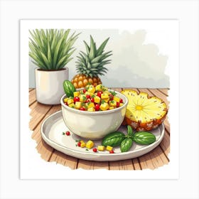 Pineapple Salsa Art Print