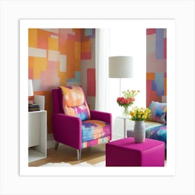 Colorful Living Room 1 Art Print