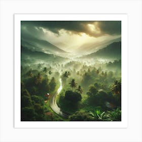 Rainy Forest Art Print