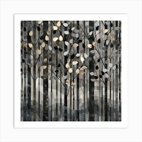 Black And Gold Canvas Print Art Print