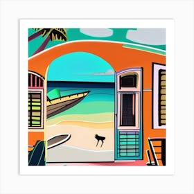 House On The Beach Art Print