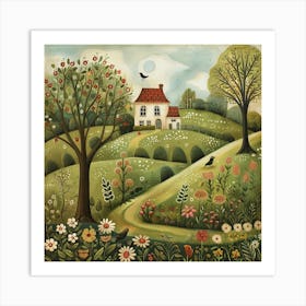 'Farm House' Art Print