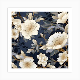 Seamless Floral Pattern 2 Art Print