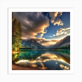 Sunrise In The Mountains 10 Art Print