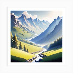 Landscape Painting 121 Art Print