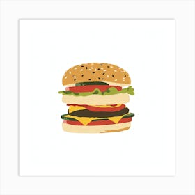 Burger Illustration Art Print