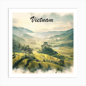 Vietnam Rice Fields 1 Art Print