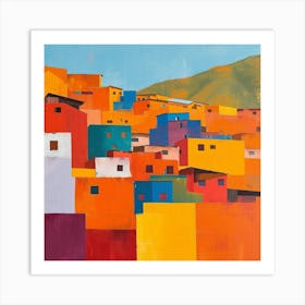 Abstract Travel Collection La Paz Bolivia 3 Art Print