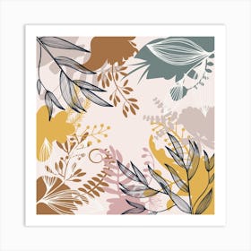 Abstract Floral Pattern 32 Art Print