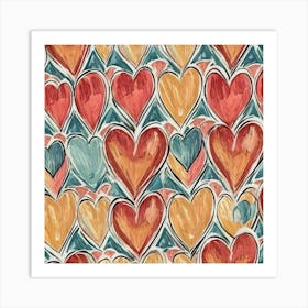 Hearts 1 Art Print