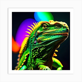 Green Iguana Art Print