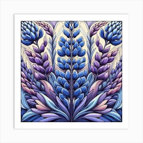 Purple blue lupine Art Print