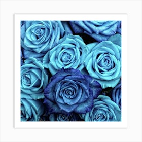 Blue Roses Art Print