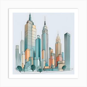 New York City Skyline Art Print