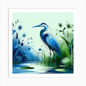 Blue Heron 7 Art Print