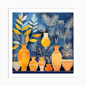 Vases And Plants Art Print