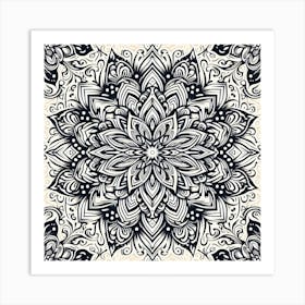 mandala style pattern, beauty and symmetry Art Print