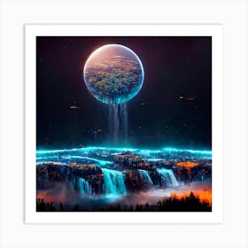 Celestial Moonscape Art Print