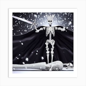 Skeleton With Sword 9 Art Print