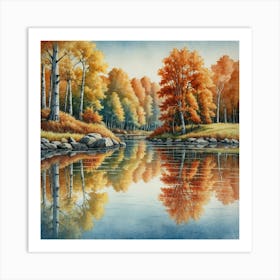 Autumn Reflections Art Print