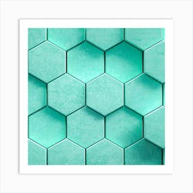 Hexagonal Tile Background Art Print