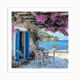 Mediterranean Bougainvillea Flowers Art Print