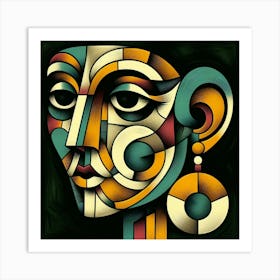 Abstract portrait 5 Art Print