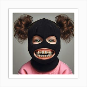 Little Girl In A Mask Art Print