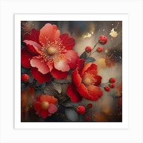 Red Flowers Art Print