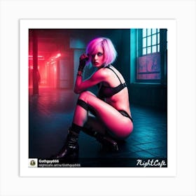 Gogo dancer Cyberpunk Art Print