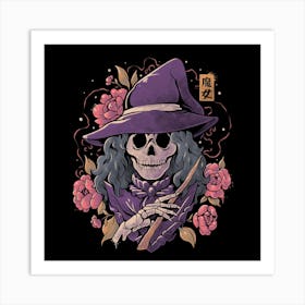 Magic Death - Witch Skull Goth Gift 1 Art Print