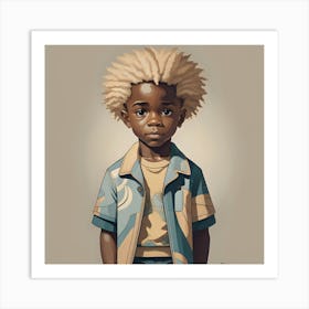 Black Boy With Dreadlocks Art Print