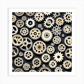 Cogwheels Background 1 Art Print