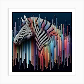 Abstract Zebra Art Print