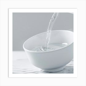 Water Pouring Into A Bowl Art Print